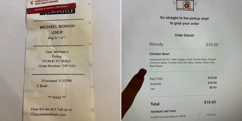 Chipotle Mexican Grill Menu