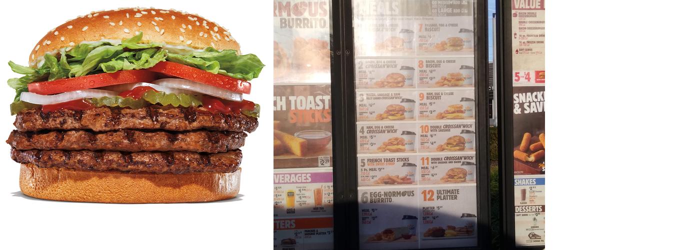 Burger King Menu
