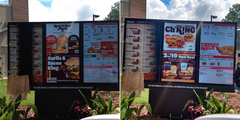 Burger King Menu