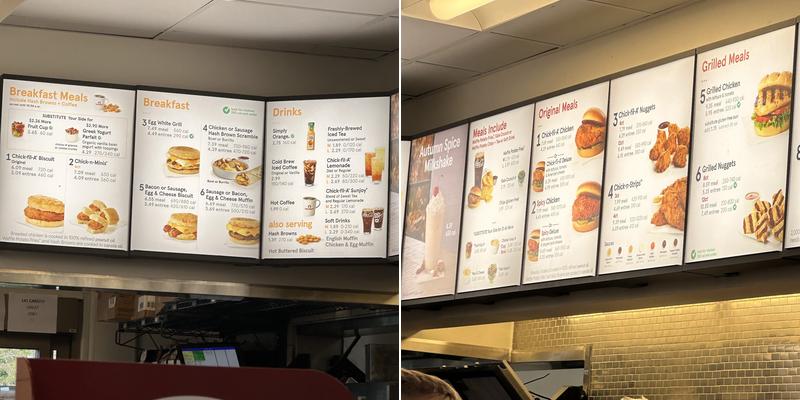 Chick-fil-A Menu