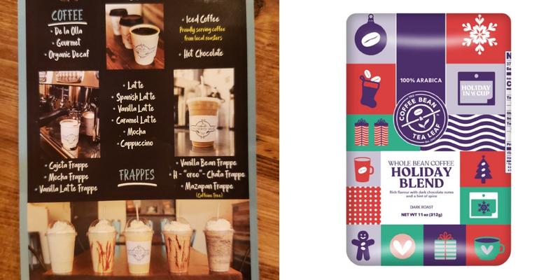 The Coffee Bean & Tea Leaf Menu