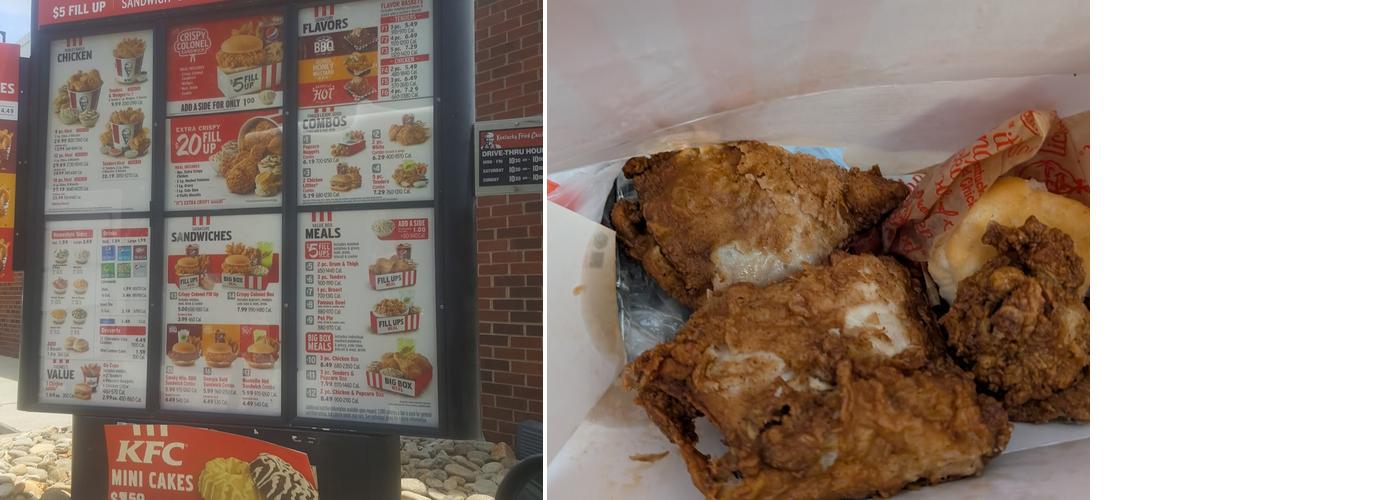 KFC Menu