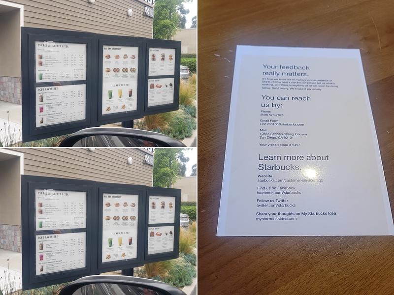 Starbucks Menu