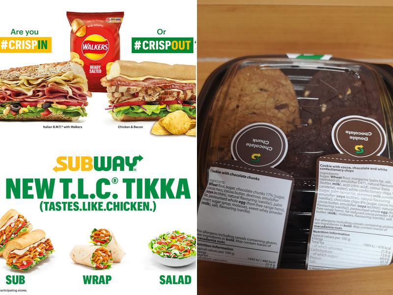 Subway Menu