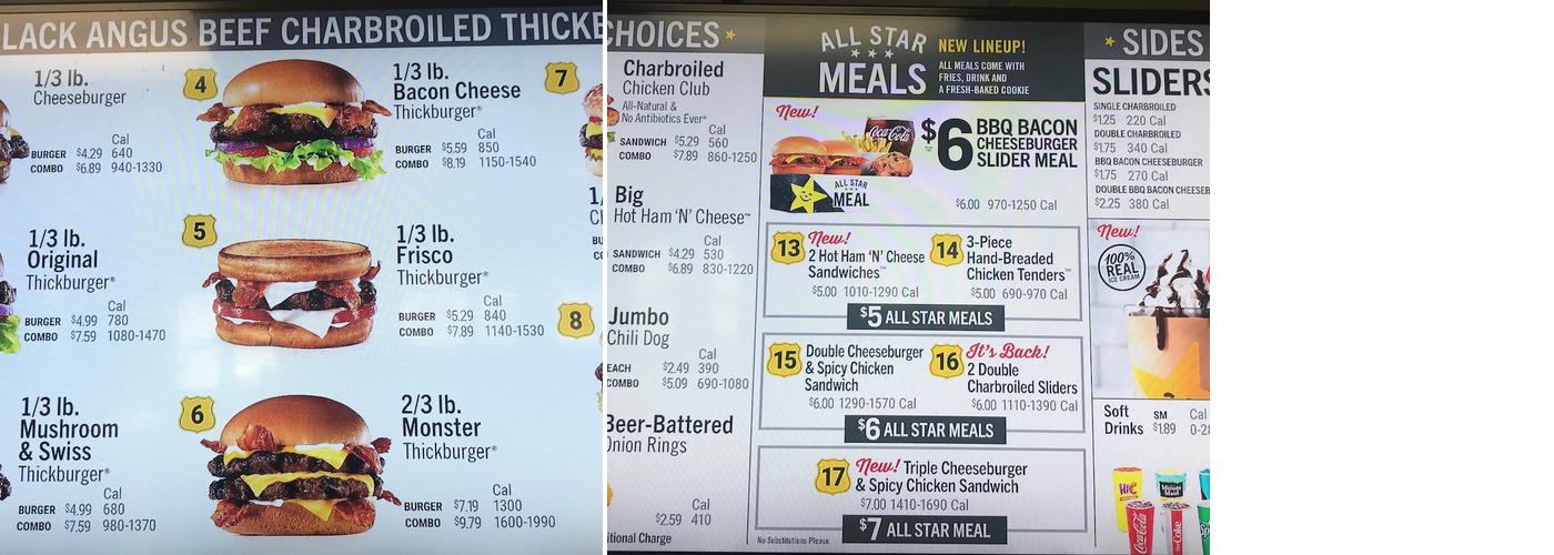 Hardee’s Menu