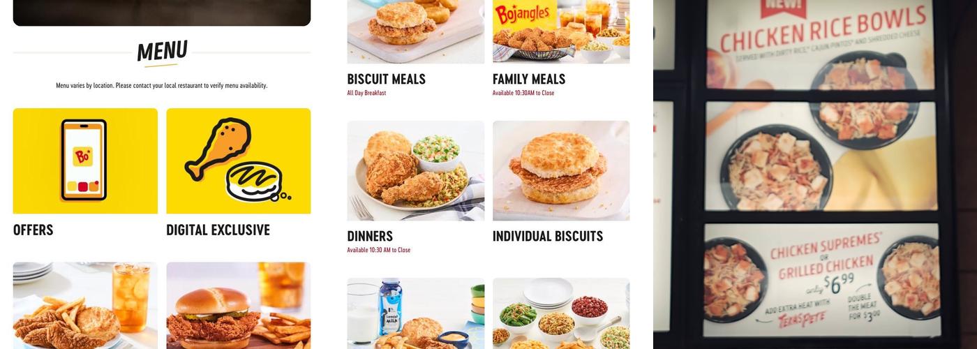 Bojangles Menu