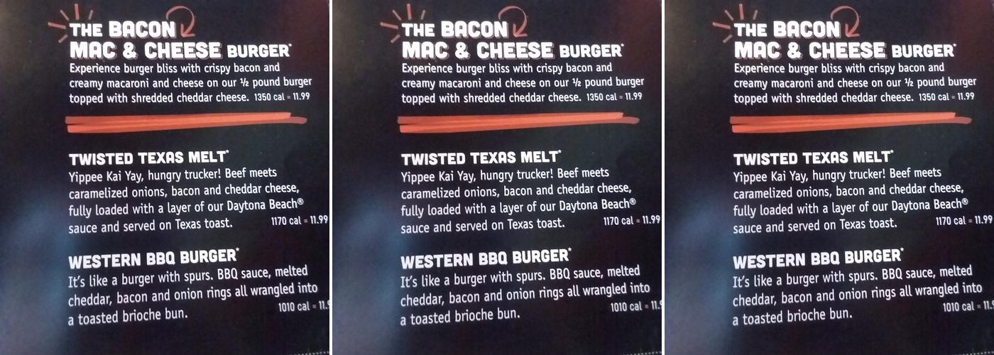 Hooters Menu