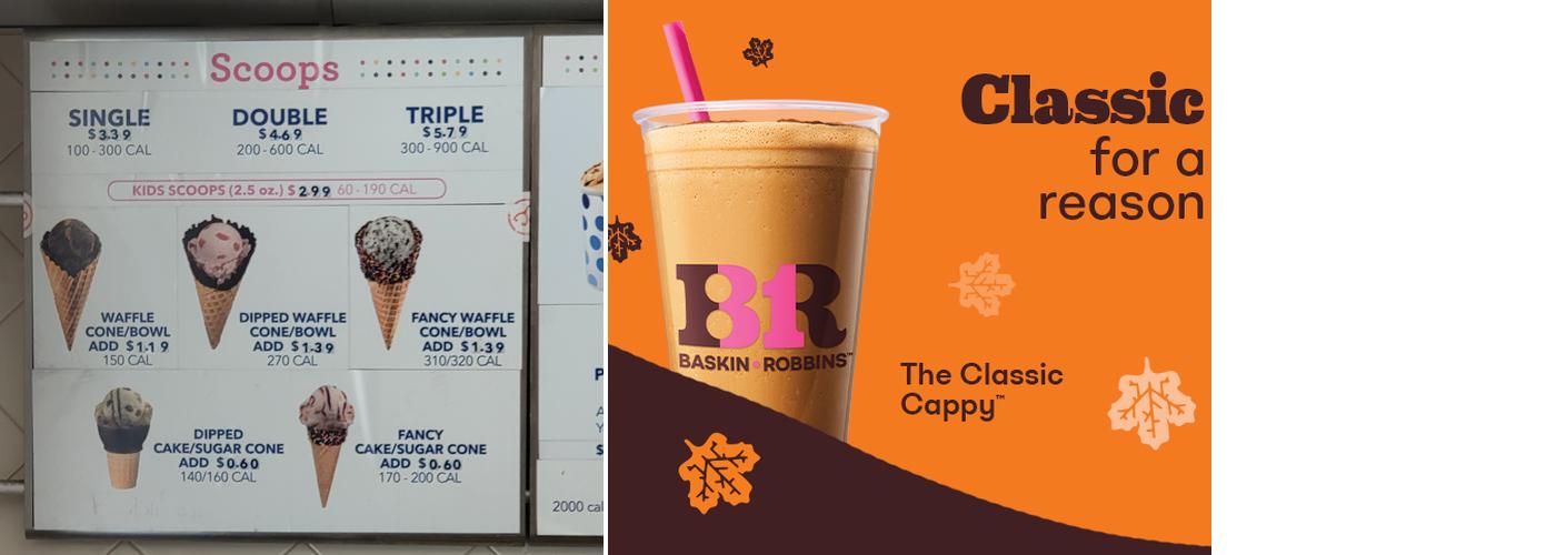 Baskin-Robbins Menu
