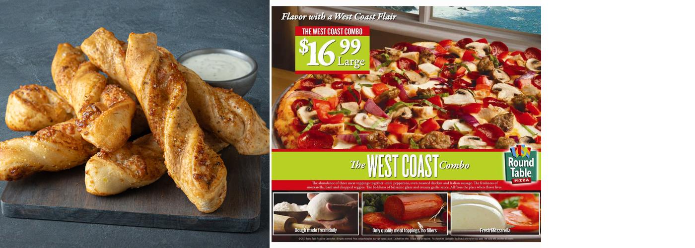 Round Table Pizza Menu