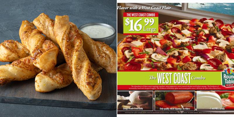 Round Table Pizza Menu