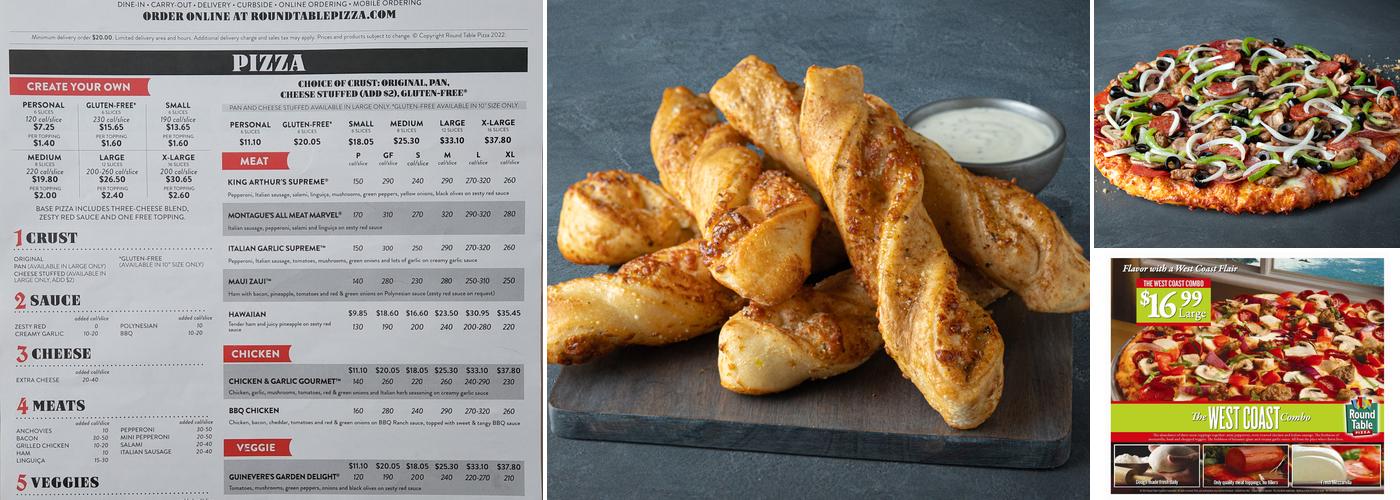 Round Table Pizza Menu