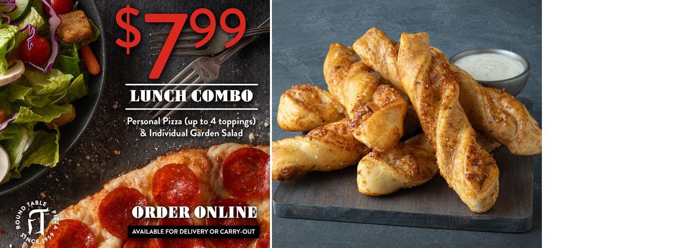 Round Table Pizza Menu