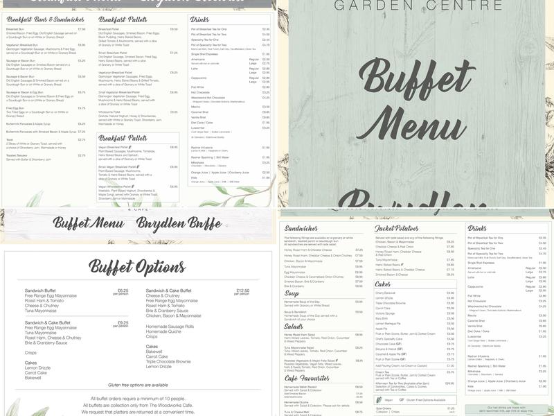 The Woodworks Garden Centre & Café Menu