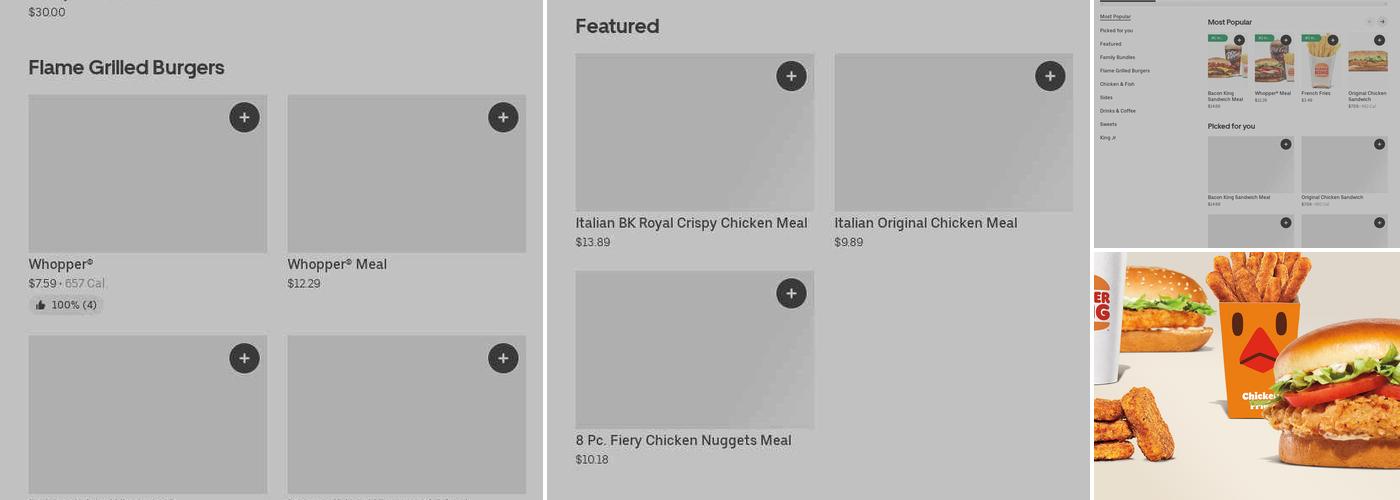 Burger King Menu
