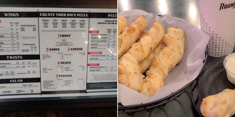 Round Table Pizza Menu