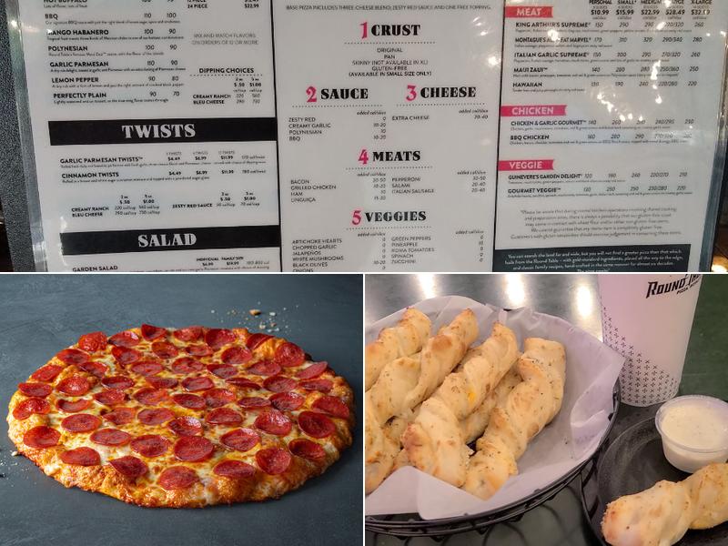 Round Table Pizza Menu