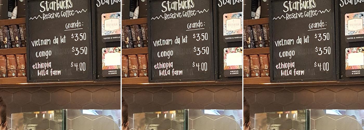 Starbucks Menu