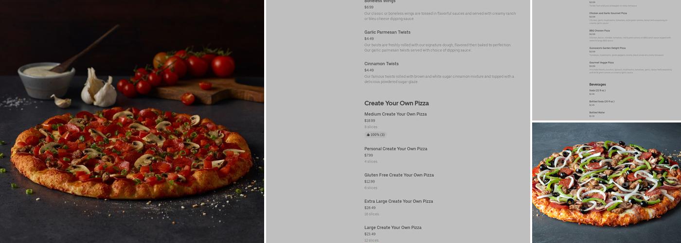 Round Table Pizza Menu