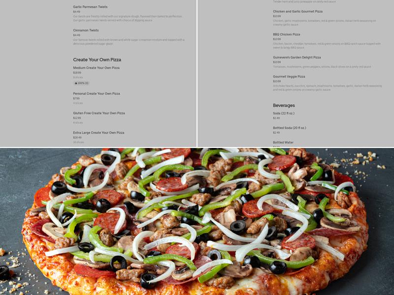 Round Table Pizza Menu