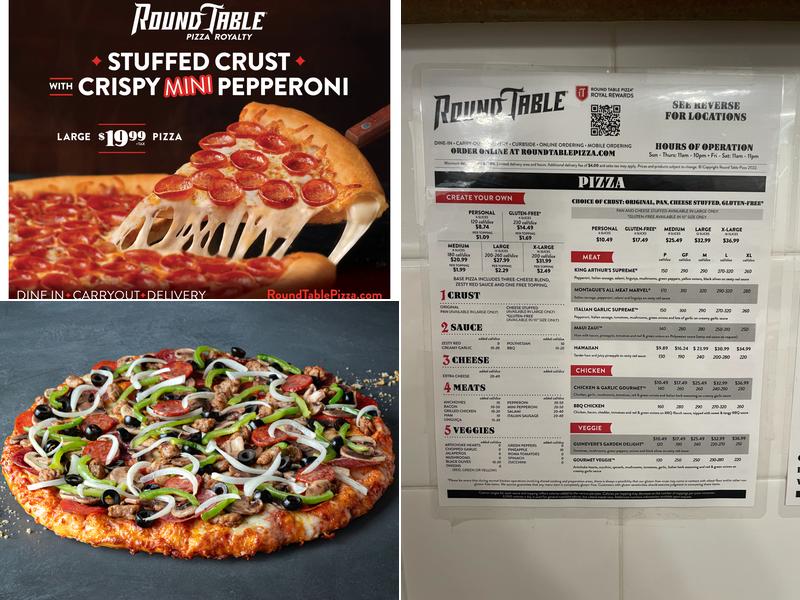 Round Table Pizza Menu