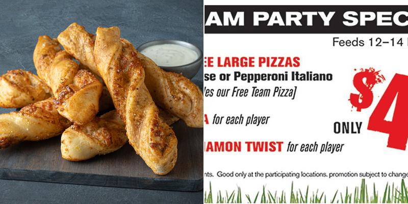 Round Table Pizza Menu