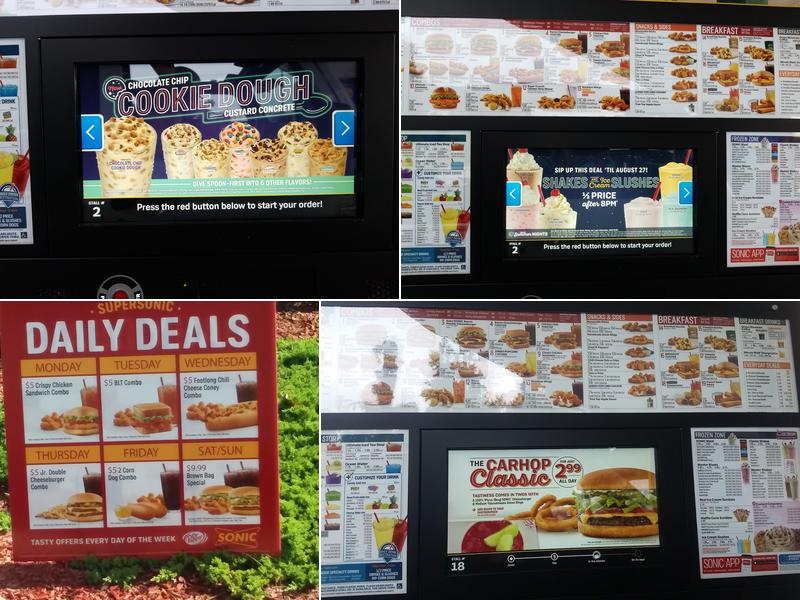 Sonic Drive-In Menu