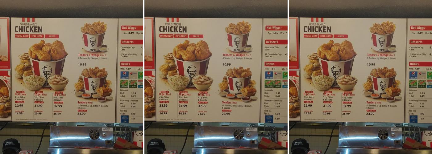 KFC Menu