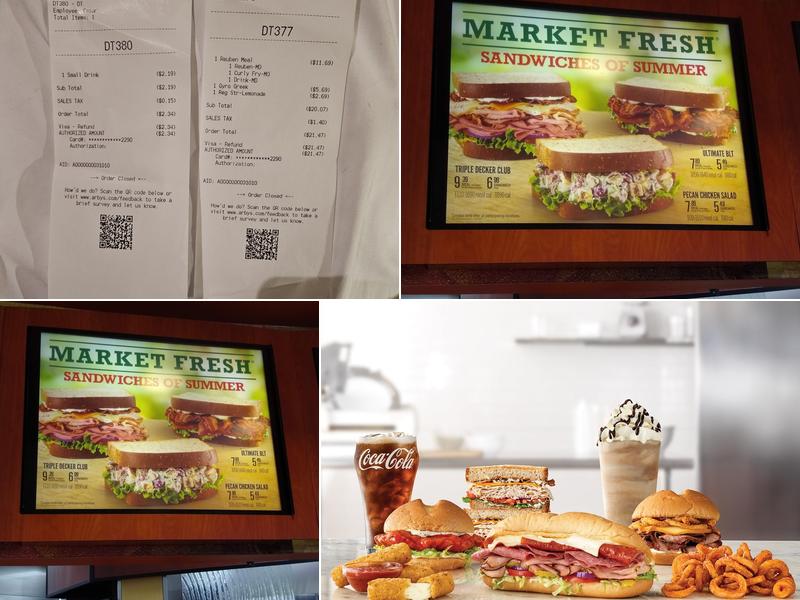 Arby's Menu