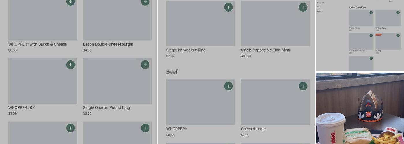 Burger King Menu