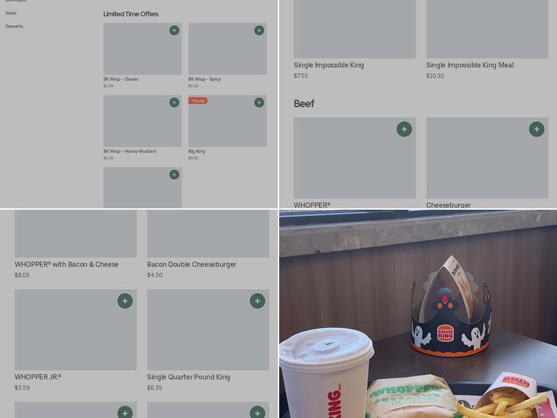 Burger King Menu