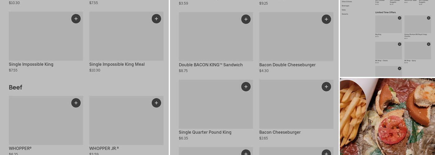 Burger King Menu