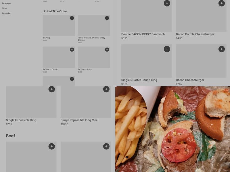 Burger King Menu