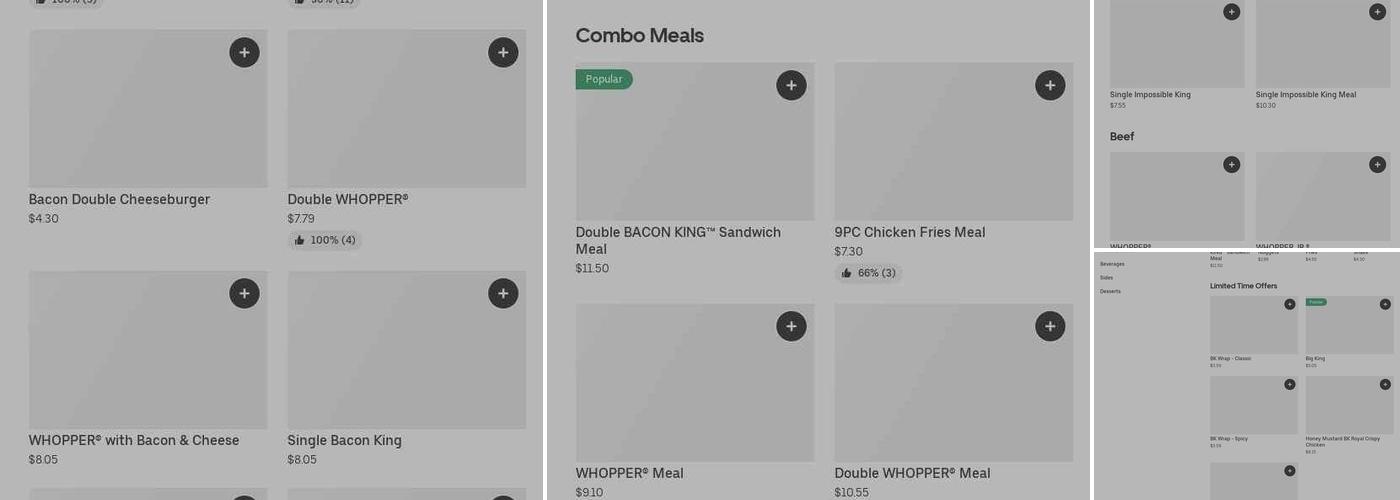 Burger King Menu