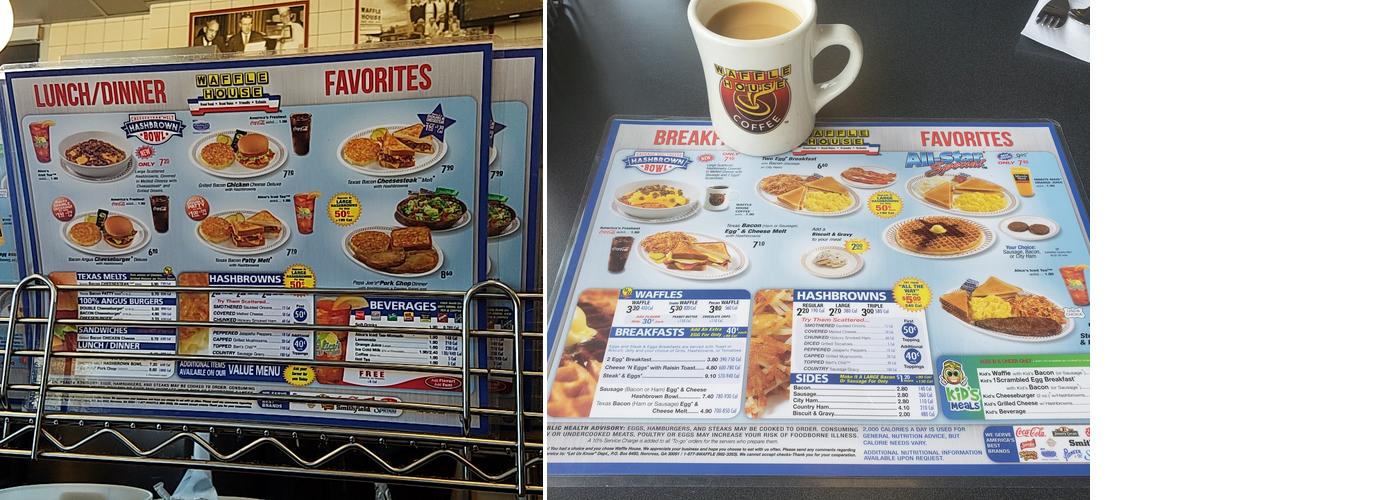 Waffle House Menu