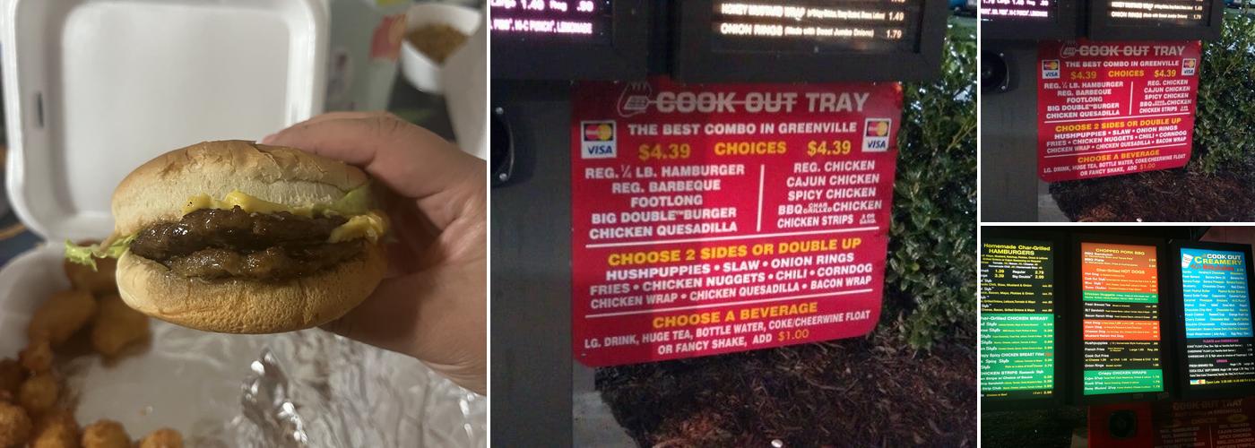 Cook Out Menu