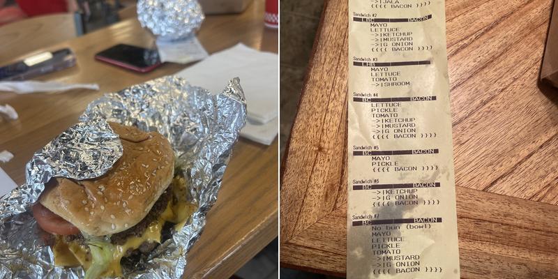Five Guys Menu