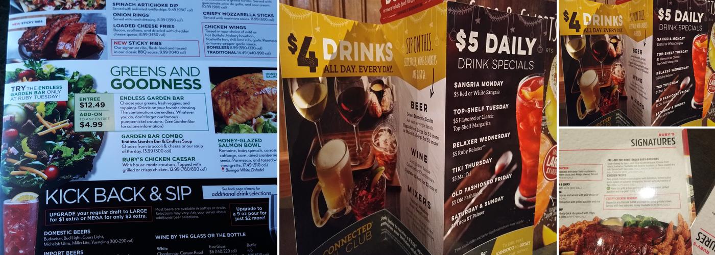 Ruby Tuesday Menu