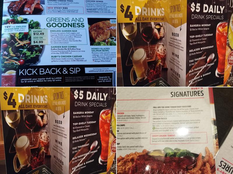 Ruby Tuesday Menu