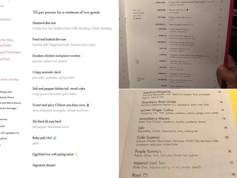 Yauatcha Soho Menu