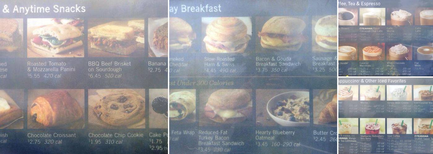 Starbucks Menu