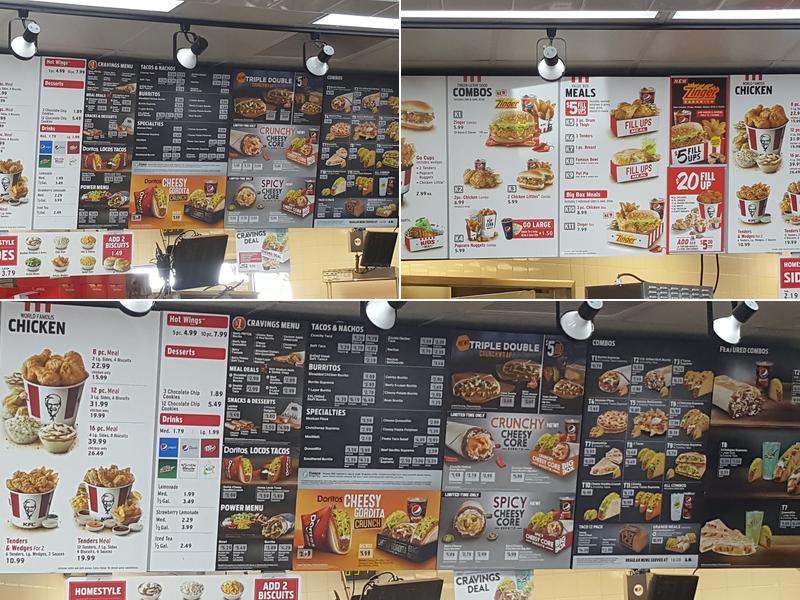 KFC Menu