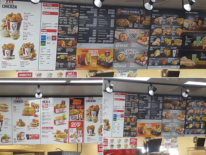 KFC Menu