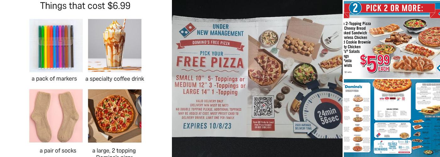 Domino's Pizza Menu