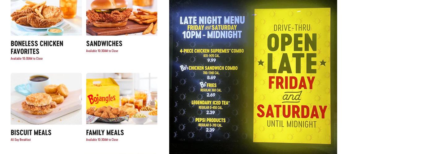 Bojangles Menu