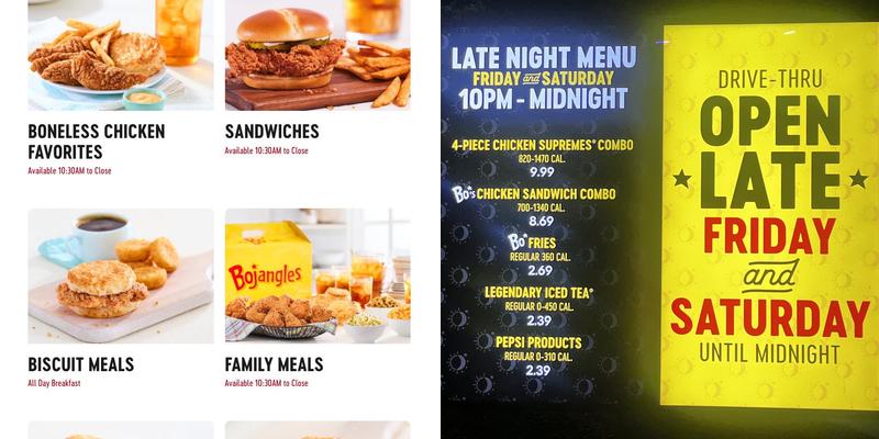 Bojangles Menu