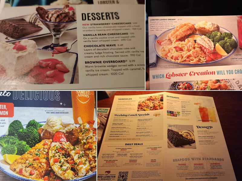 Red Lobster Menu