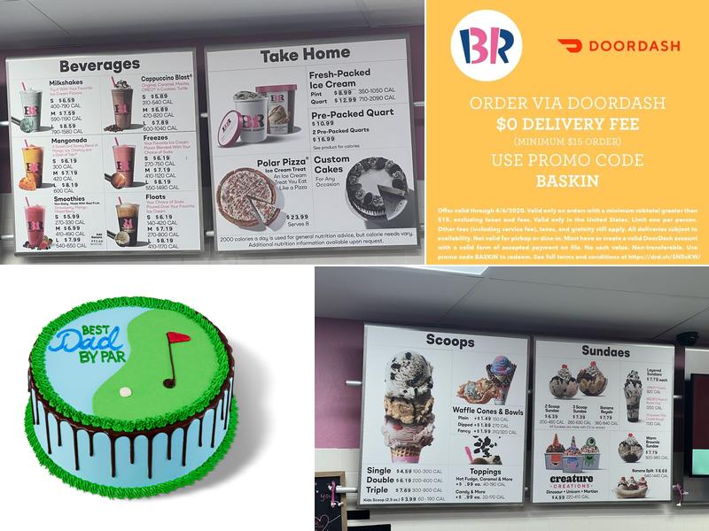 Baskin-Robbins Menu