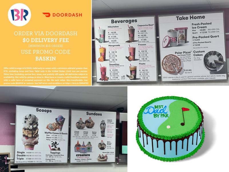 Baskin-Robbins Menu
