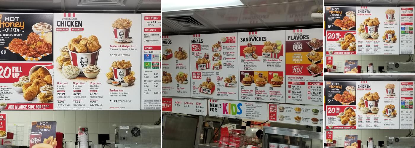 KFC Menu