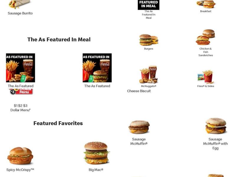McDonald's Menu